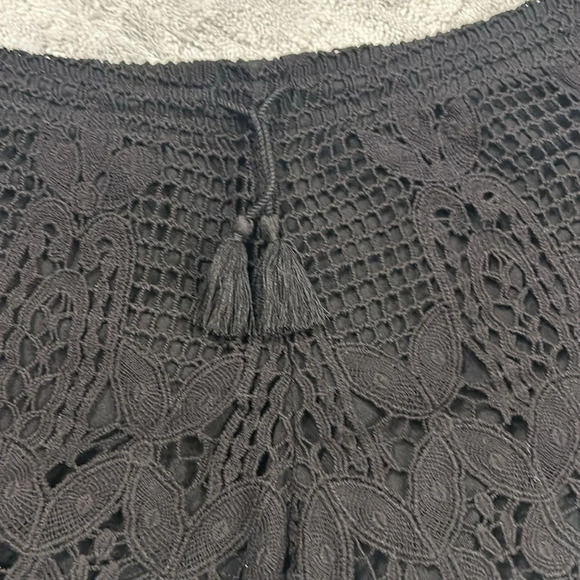 Express Bohemian Crochet Embroidered Tassel Tie Waistband Low Rise Microshorts S - Picture 3 of 7
